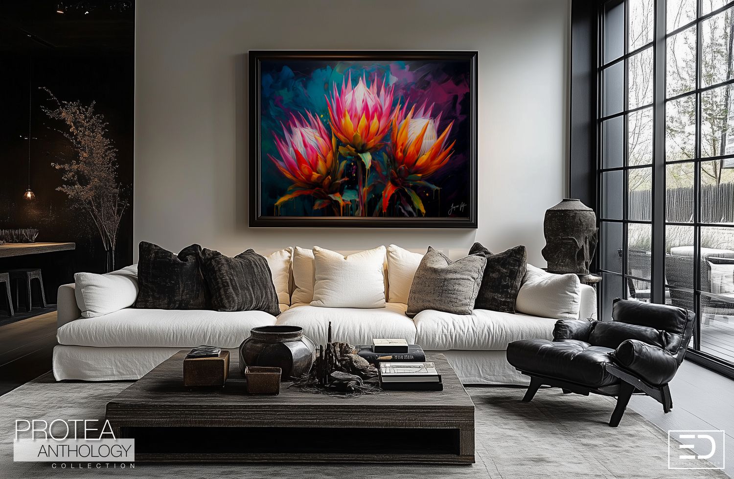 Protea Anthology Abstract Canvas Design