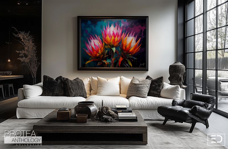 Protea Anthology Abstract Canvas Design