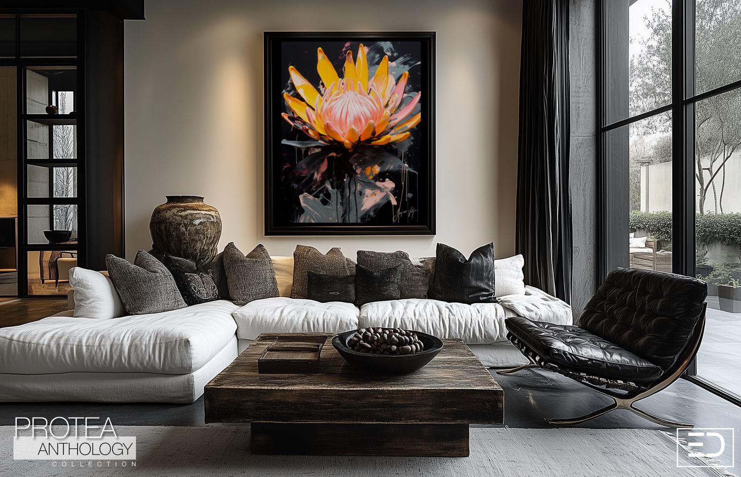 Protea Anthology Abstract Canvas Design