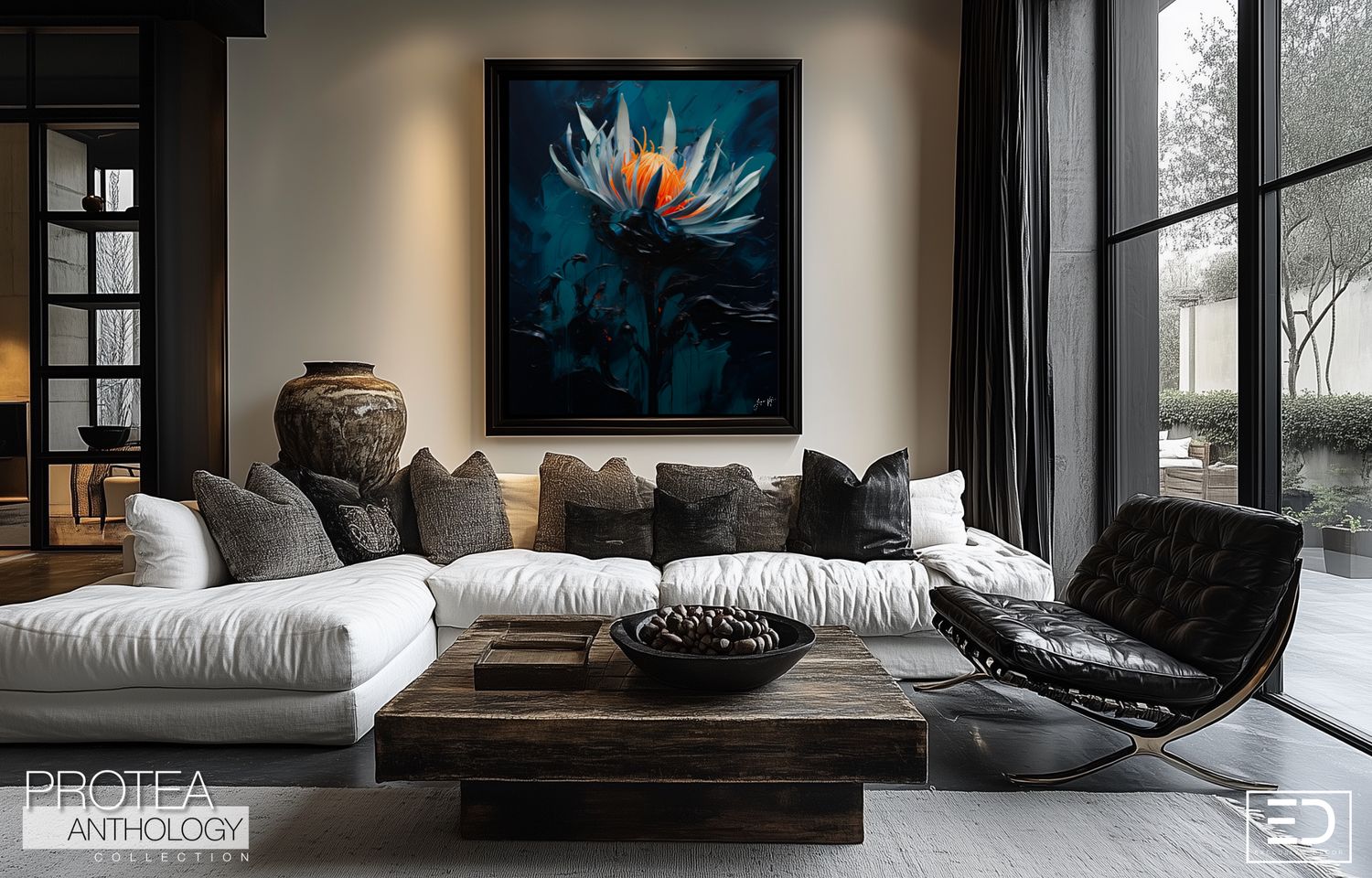 Protea Anthology Abstract Canvas Design