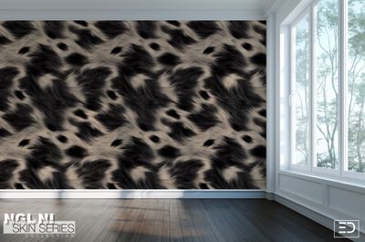 Nguni Skin Wallpaper - Brown Oil, Hazelnut &amp; Cream
