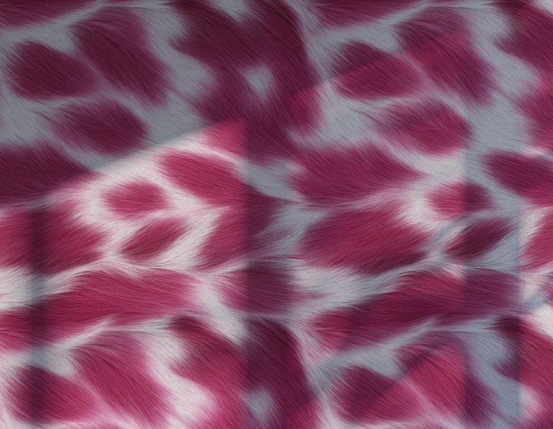 Nguni Skin Wallpaper - Magenta Process &amp; White