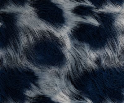 Nguni Skin Wallpaper - Dark Navy &amp; Shades of Grey