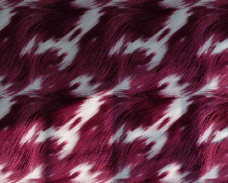 Nguni Skin Wallpaper - Strong Magenta &amp; White