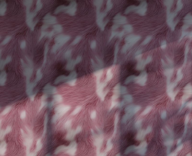 Nguni Skin Wallpaper - Cameo Pink &amp; White