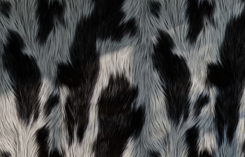 Nguni Skin Wallpaper - Dark Brown-Midnight Black &amp; Beige
