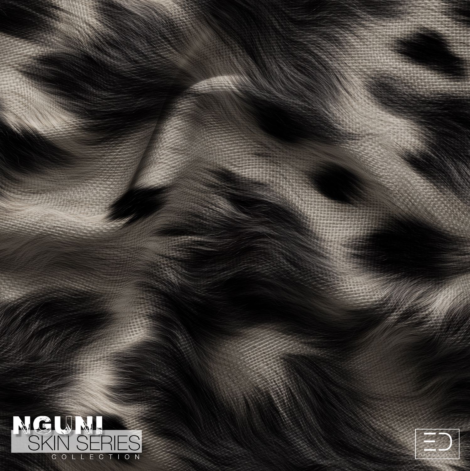 Nguni Skin Fabric - Brown Oil, Hazelnut &amp; Cream