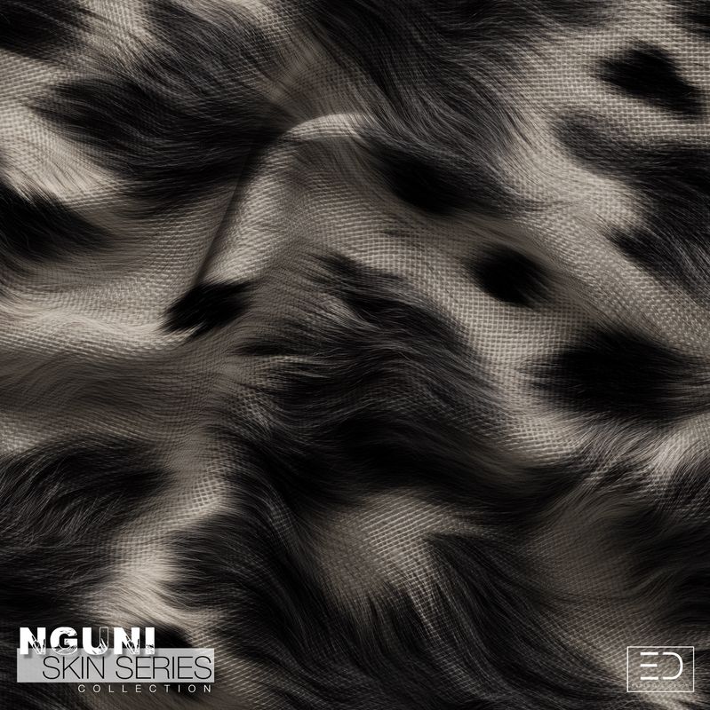 Nguni Skin Fabric - Brown Oil, Hazelnut &amp; Cream