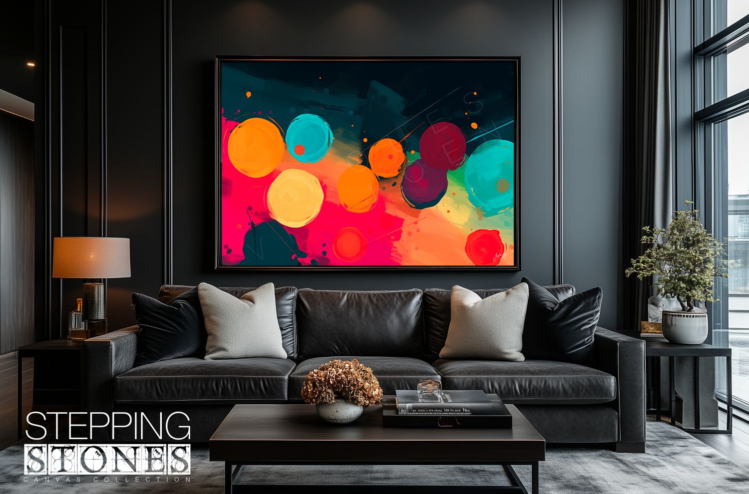 Abstract Stepping Stones Canvas Design