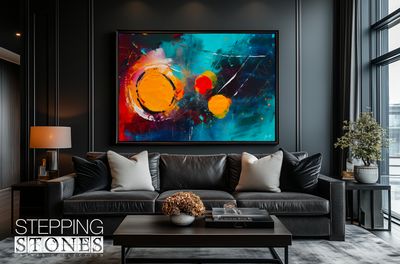 Abstract Stepping Stones Canvas Design