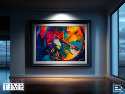 Hands of Time - Abstract Clock Canvas Design