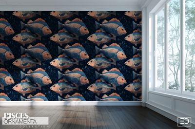 Pisces Ornamenta - Abstract Fish Wallpaper