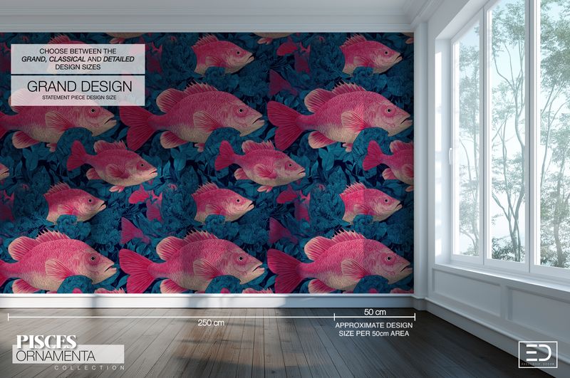Pisces Ornamenta - Abstract Fish Wallpaper