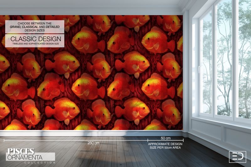 Pisces Ornamenta - Abstract Fish Wallpaper