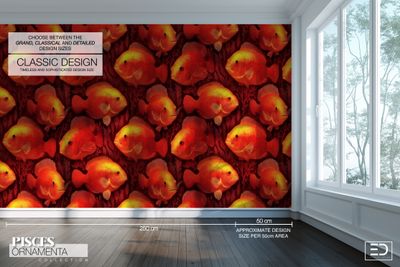 Pisces Ornamenta - Abstract Fish Wallpaper