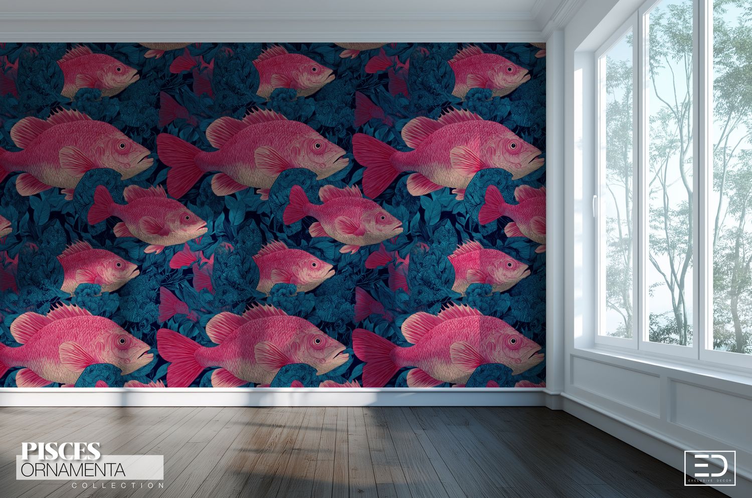 Pisces Ornamenta - Abstract Fish Wallpaper