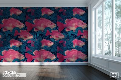Pisces Ornamenta - Abstract Fish Wallpaper