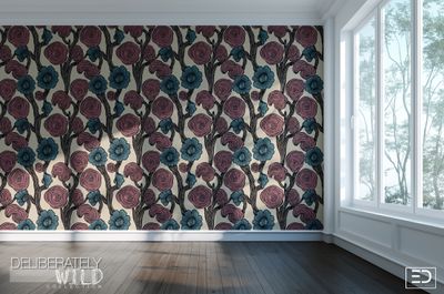 Deliberately Wild – Modern Abstract Line Pattern Wallpaper &amp; Fabric