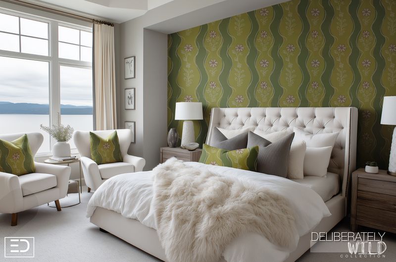 Deliberately Wild – Modern Abstract Line Pattern Wallpaper &amp; Fabric