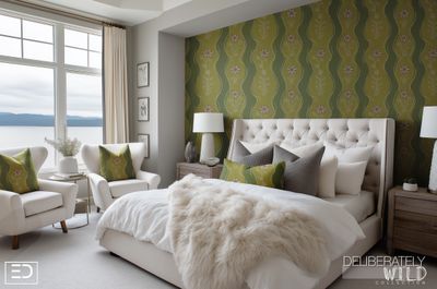 Deliberately Wild – Modern Abstract Line Pattern Wallpaper &amp; Fabric