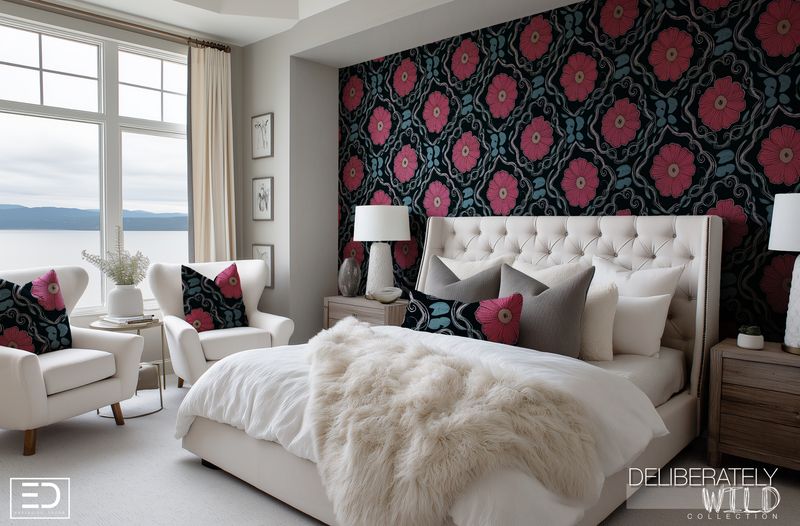 Deliberately Wild – Modern Abstract Line Pattern Wallpaper &amp; Fabric