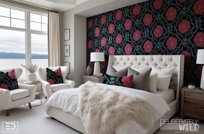 Deliberately Wild – Modern Abstract Line Pattern Wallpaper &amp; Fabric