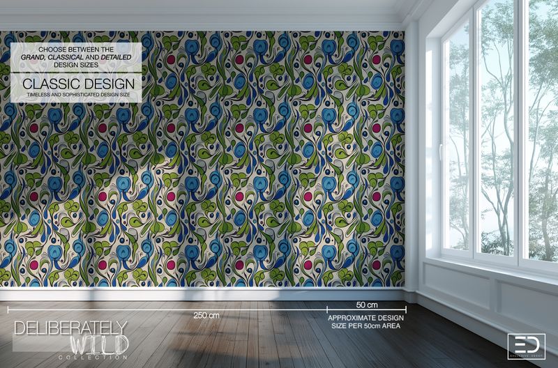 Deliberately Wild – Modern Abstract Line Pattern Wallpaper &amp; Fabric
