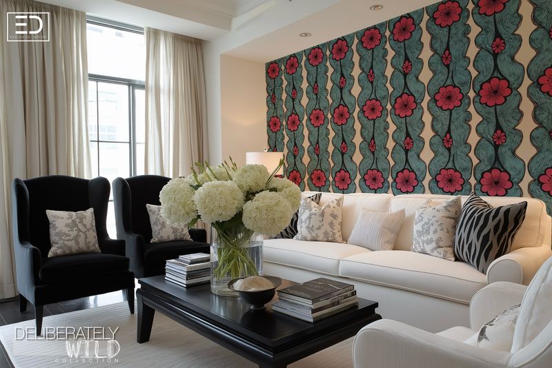 Deliberately Wild – Modern Abstract Line Pattern Wallpaper &amp; Fabric