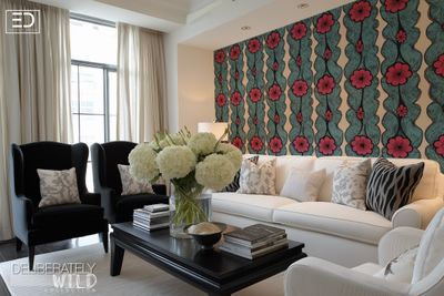 Deliberately Wild – Modern Abstract Line Pattern Wallpaper &amp; Fabric