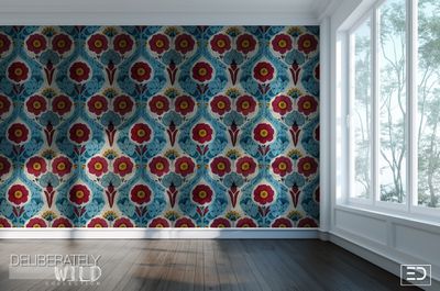 Deliberately Wild – Modern Abstract Line Pattern Wallpaper &amp; Fabric