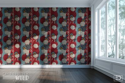Deliberately Wild – Modern Abstract Line Pattern Wallpaper &amp; Fabric