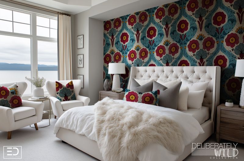 Deliberately Wild – Modern Abstract Line Pattern Wallpaper &amp; Fabric