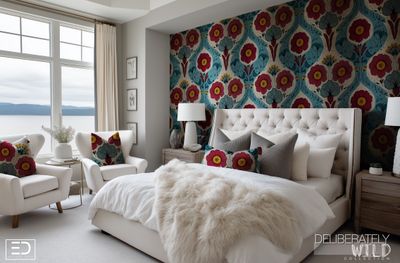Deliberately Wild – Modern Abstract Line Pattern Wallpaper &amp; Fabric