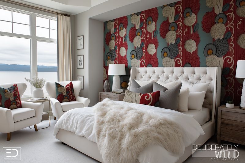 Deliberately Wild – Modern Abstract Line Pattern Wallpaper &amp; Fabric