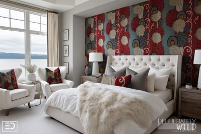 Deliberately Wild – Modern Abstract Line Pattern Wallpaper &amp; Fabric
