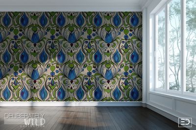 Deliberately Wild – Modern Abstract Line Pattern Wallpaper &amp; Fabric