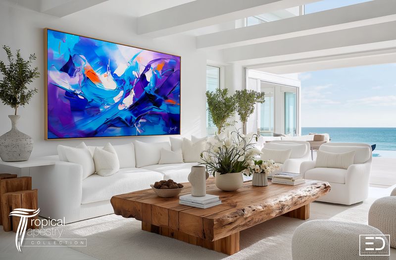 Tropical Tapestry Abstract Canvas Design