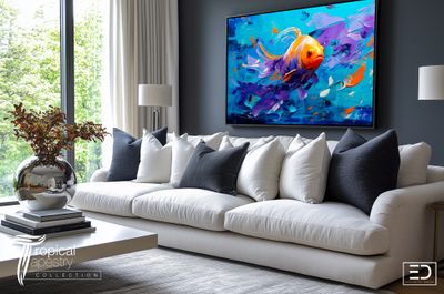 Golden Elegance - Goldfish Canvas Design