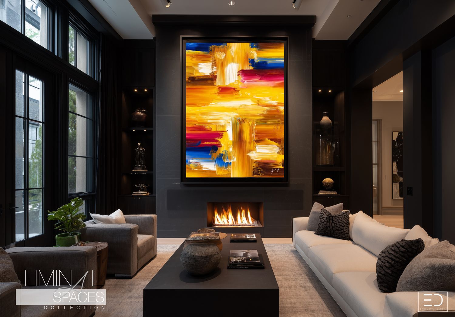 Liminal Spaces Abstract Art Canvas Print