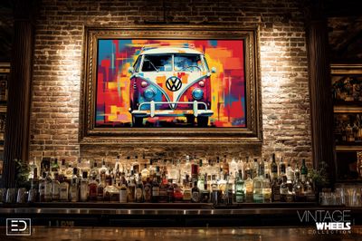 Abstract Vintage Wheels Canvas Design