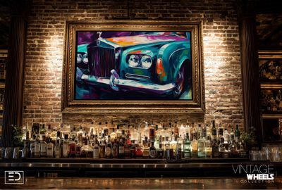 Abstract Vintage Rolls Royce Canvas Design