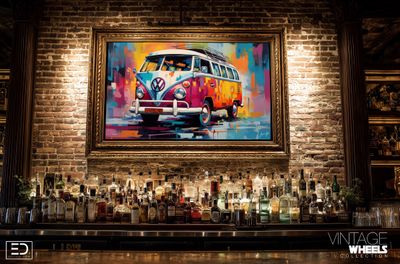 Abstract Vintage Wheels Canvas Design