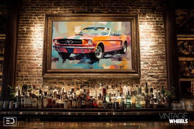 Abstract Vintage Cadillac Canvas Design