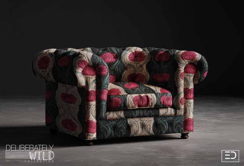 Deliberately Wild – Modern Abstract Line Pattern Fabric