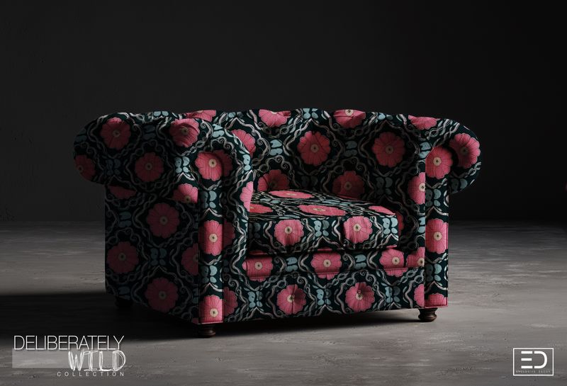 Deliberately Wild – Modern Abstract Line Pattern Fabric