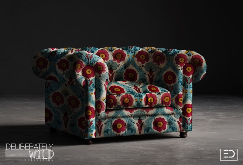 Deliberately Wild – Modern Abstract Line Pattern Fabric