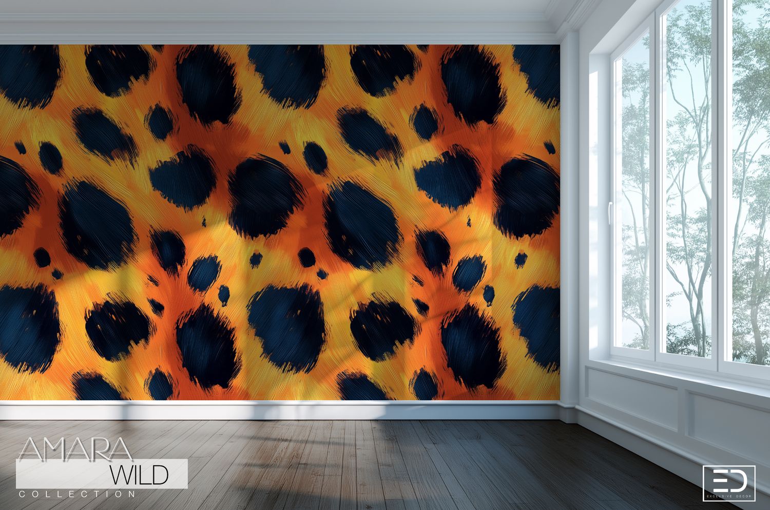 Abstract Leopard Print Wallpaper  - The Amara Wild Collection