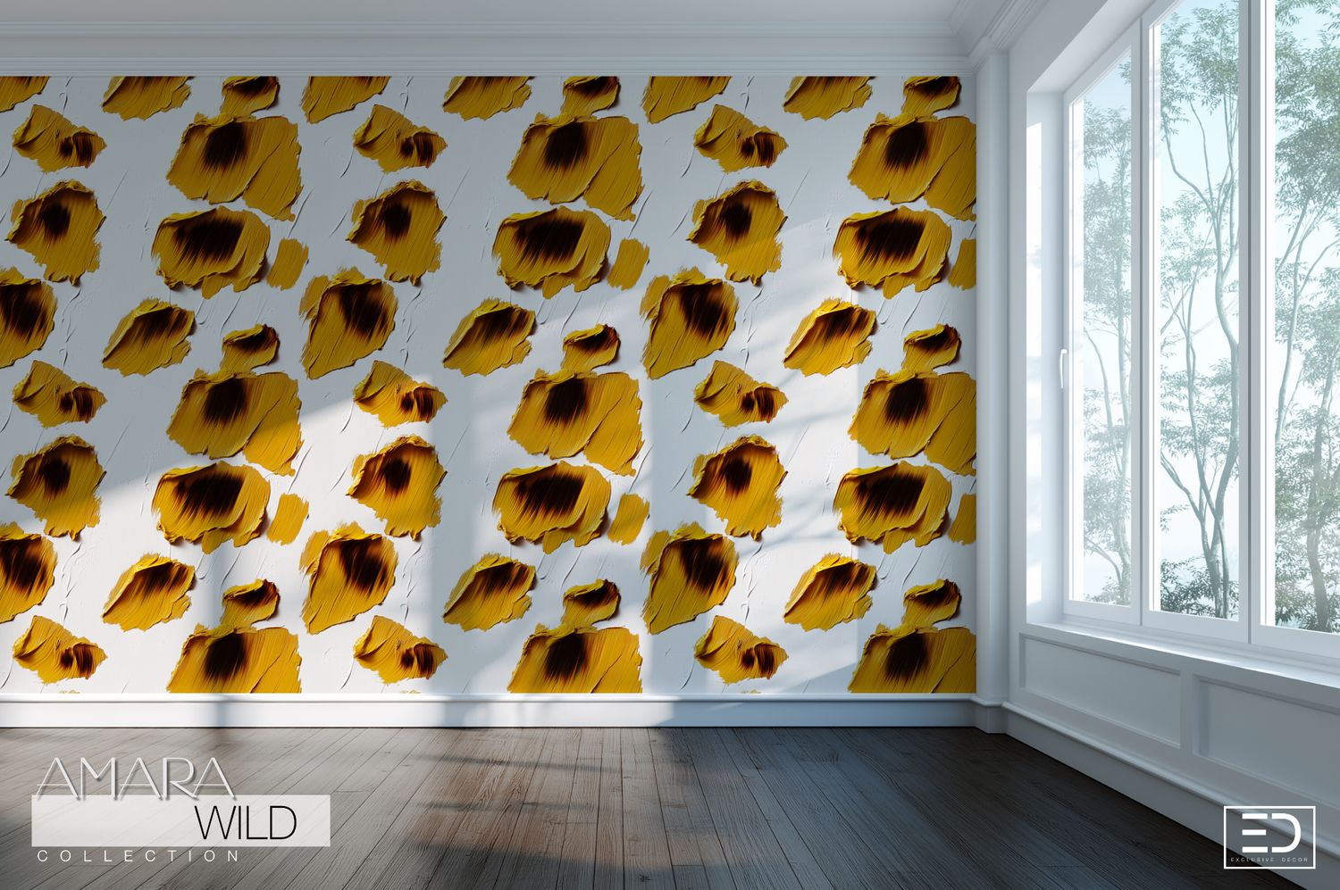 Abstract Leopard Print Wallpaper  - The Amara Wild Collection