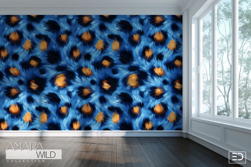 Abstract Leopard Print Wallpaper  - The Amara Wild Collection