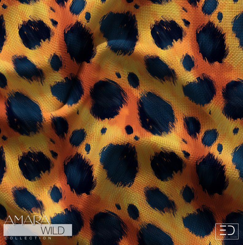 Abstract Leopard Print Fabric - The Amara Wild Collection